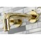 Kingston Brass KS8122NX Two-Handle Wall Mount Bathroom Faucet, Polished Brass KS8122NX - alternate 5